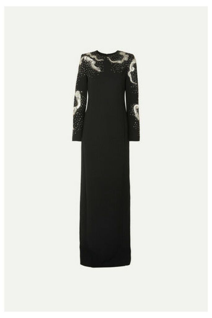 Givenchy - Embellished Wool-crepe Gown - Black