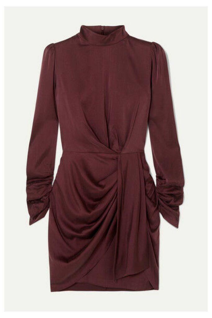 Zimmermann - Draped Silk-blend Mini Dress - Brown