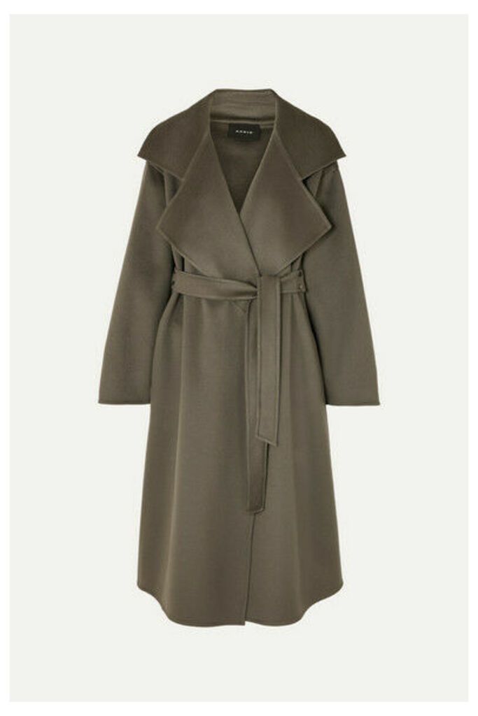 Akris - Tasha Belted Cashmere Coat - Gray