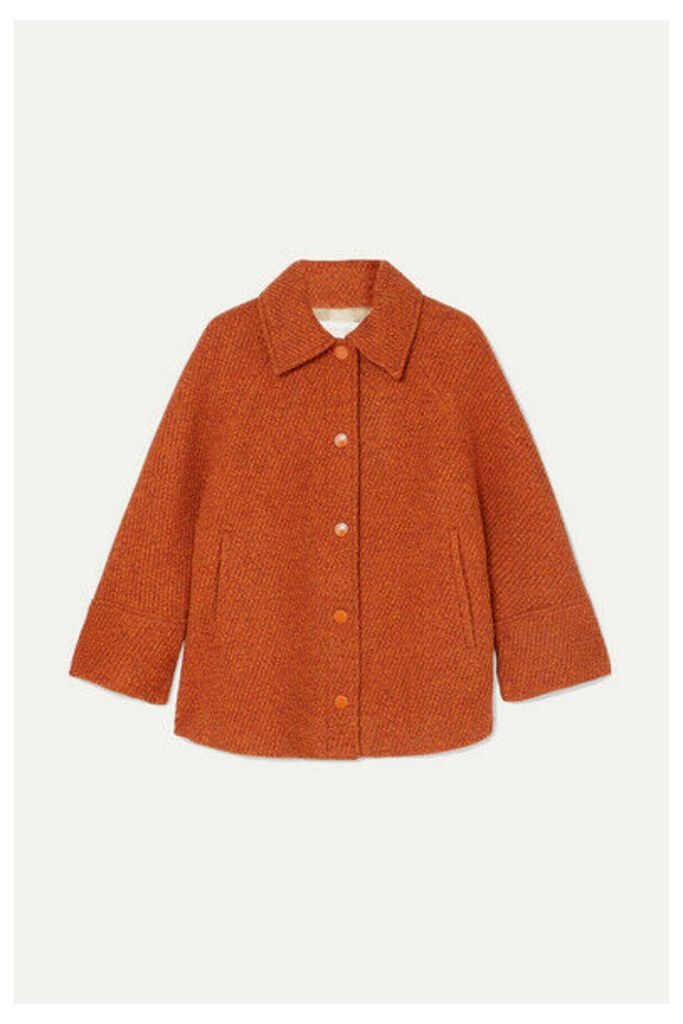 See By Chloé - Cropped Wool-blend Tweed Jacket - Orange