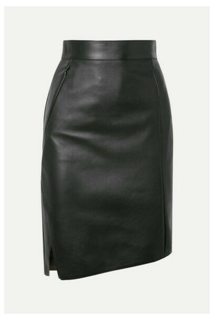 Akris - Asymmetric Leather Skirt - Green