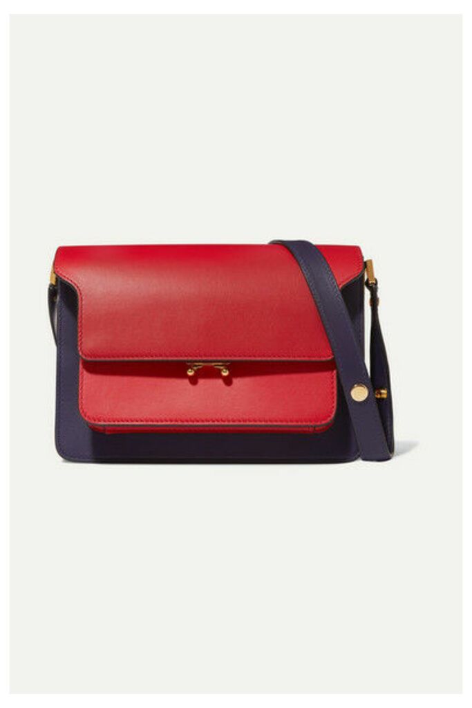 Marni - Trunk Small Color-block Leather Shoulder Bag - Red