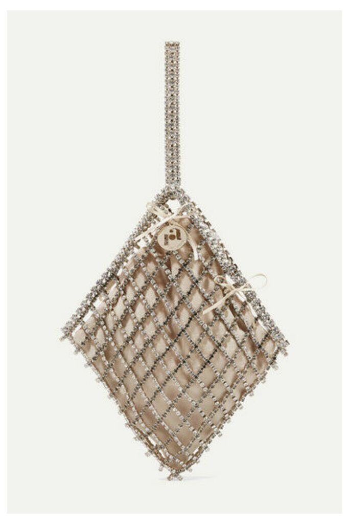 Rosantica - Honore Crystal-embellished Gold-tone And Velvet Tote - One size