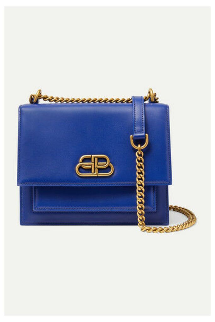 Balenciaga - Sharp S Leather Shoulder Bag - Bright blue