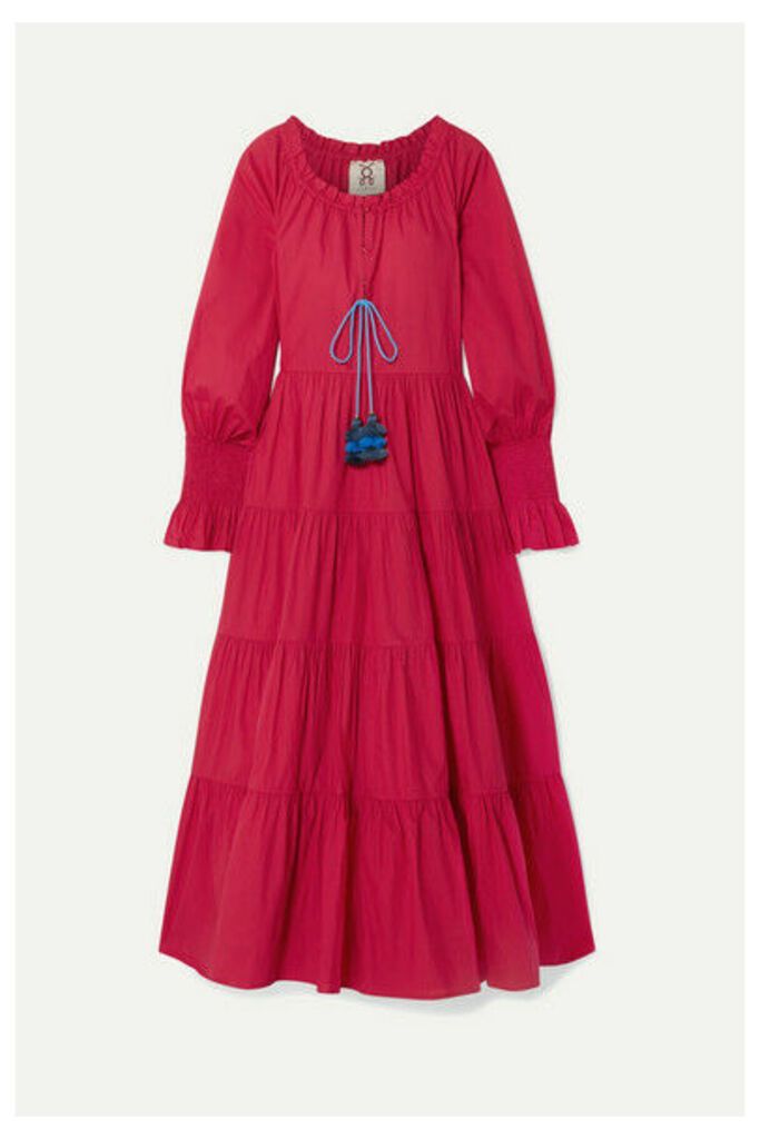 Figue - Bella Tiered Tasseled Cotton Maxi Dress - XS/S