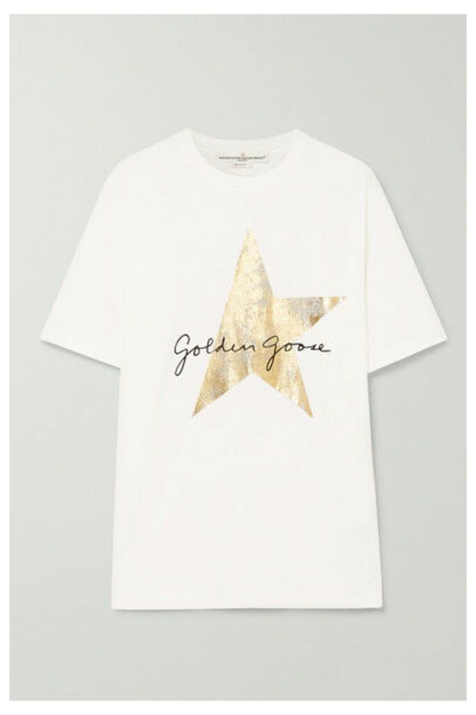 Golden Goose - Oversized Printed Cotton-jersey T-shirt - White