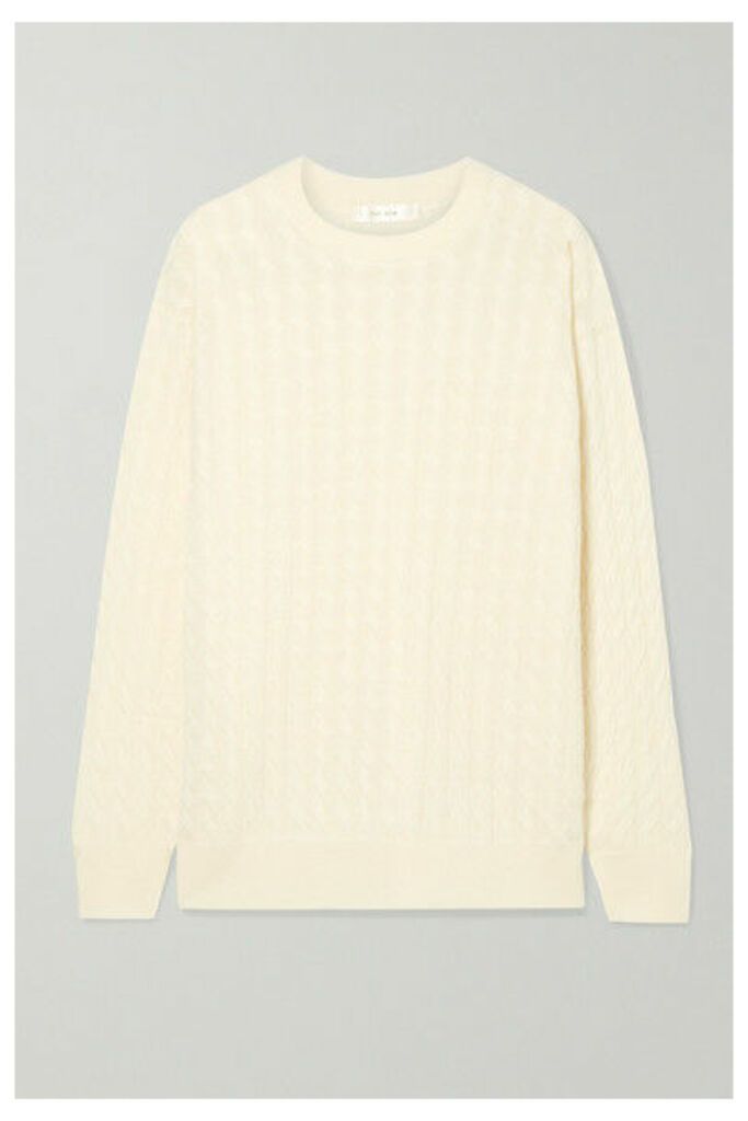 The Row - Minorj Cable-knit Cashmere And Silk-blend Sweater - Cream