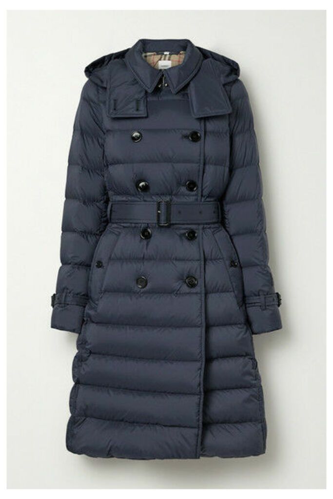 Burberry - Belted Double-breasted Quilted Shell Down Coat - Navy