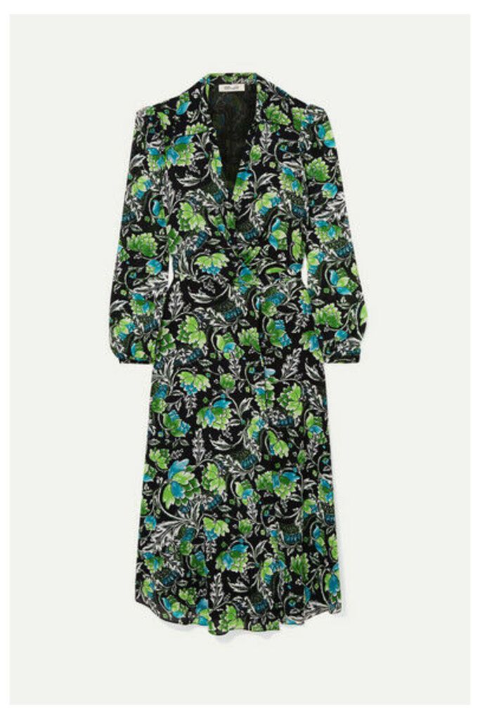Diane von Furstenberg - Phoenix Floral-print Georgette Wrap Dress - Green