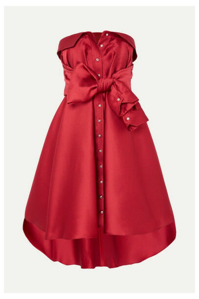 Alexis Mabille - Tie-detailed Faille Mini Dress - Red