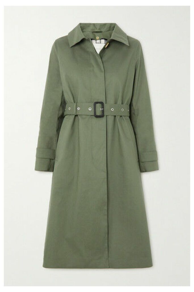 Mackintosh - Roslin Bonded Cotton Trench Coat - Army green