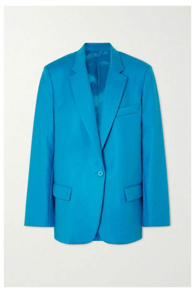 The Attico - Oversized Cotton-blend Gabardine Blazer - Turquoise