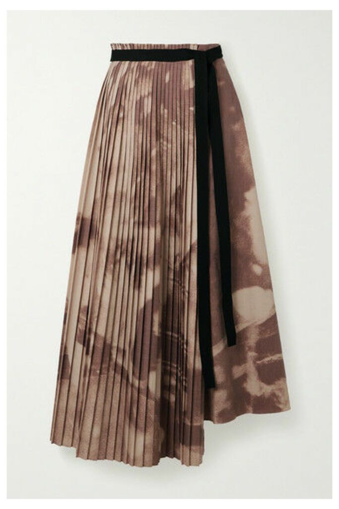 Roksanda - Etna Asymmetric Pleated Printed Poplin Skirt - Blush
