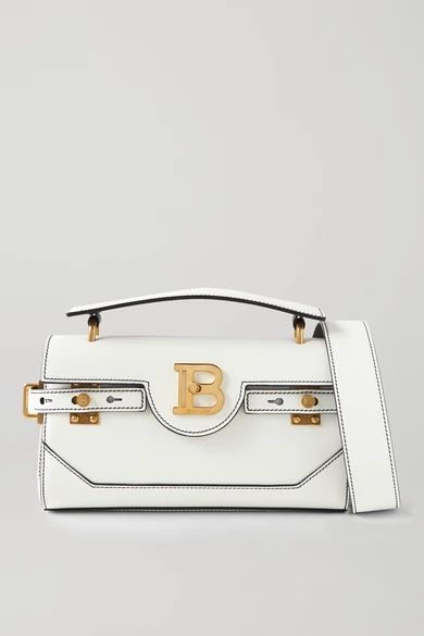 B-buzz 26 Medium Leather Shoulder Bag - White