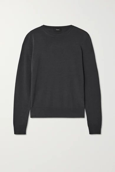 Wool-blend Sweater - Navy