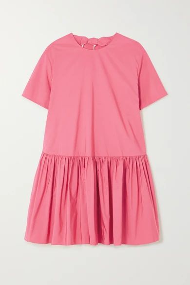 Cotton-blend Poplin Mini Dress - Pink