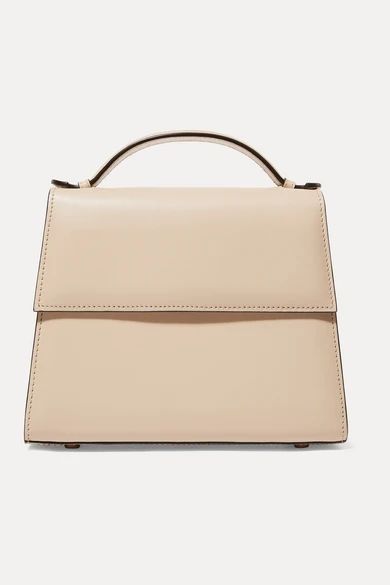 The Medium Top Handle Leather Tote - Beige