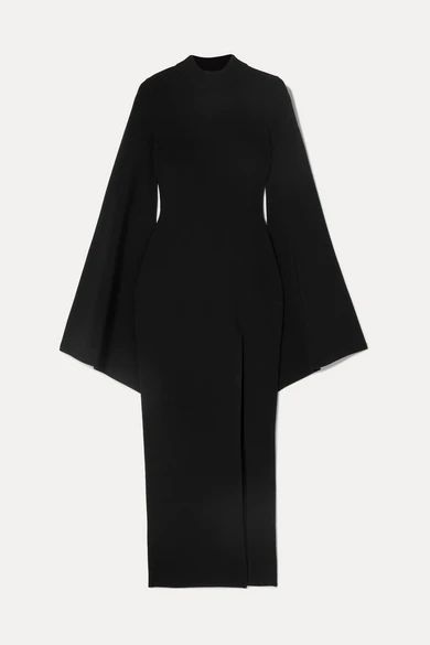 Stretch-knit Maxi Dress - Black