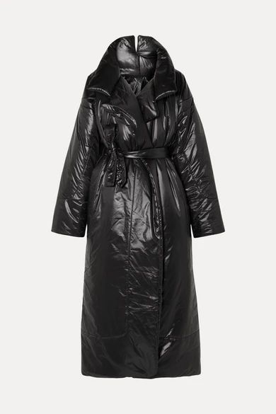 Sleeping Bag Oversized Shell Coat - Black
