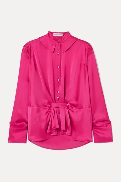 palmer//harding - Rise Satin Shirt - Pink