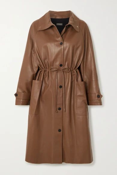 Leather Coat - Brown