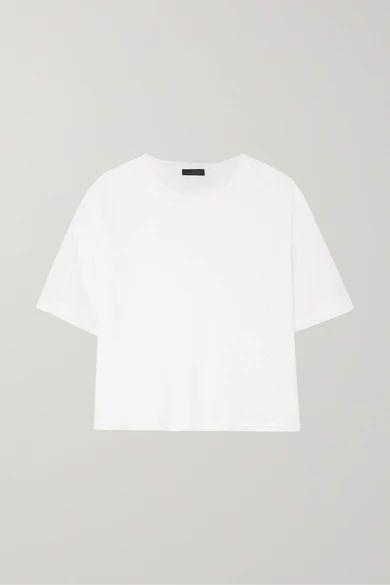 Shadow Slub Linen-blend T-shirt - White