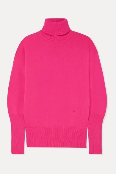 Cashmere-blend Turtleneck Sweater - Fuchsia