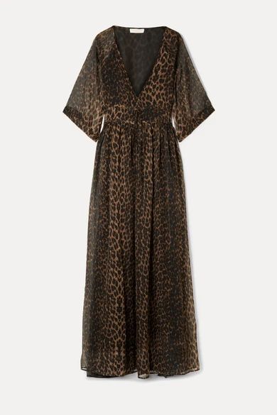 Liliane Leopard-print Chiffon Maxi Dress - Leopard print
