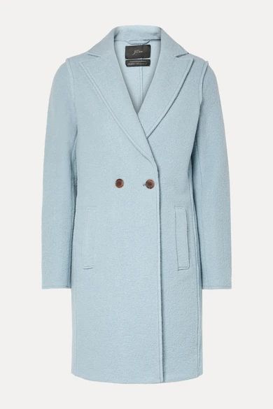 Daphne Wool-felt Coat - Light blue