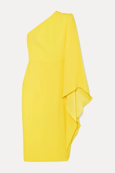 Finley One-sleeve Crepe Dress - Yellow