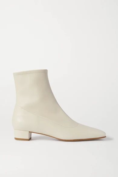Este Leather Ankle Boots - Off-white