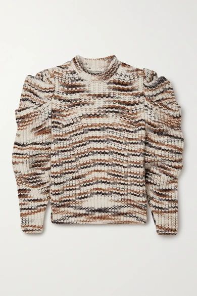 Daphne Striped Alpaca-blend Sweater - Ecru