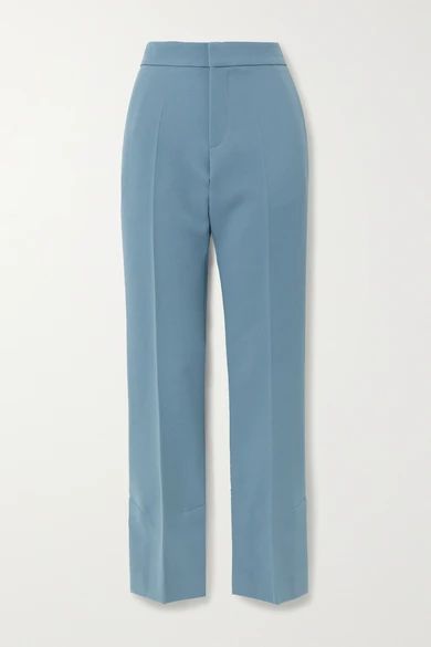 Robyn Wool Straight-leg Pants - Blue