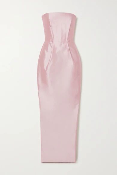 Strapless Duchesse Silk-satin Gown - Pastel pink