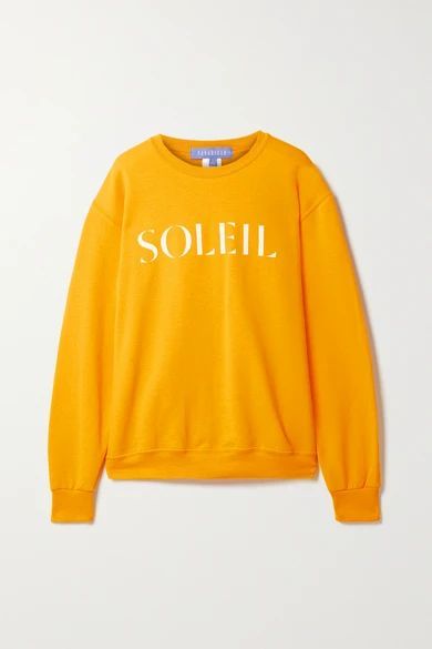 + Net Sustain Printed Cotton-blend Jersey Sweatshirt - Saffron