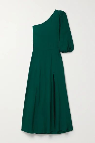 + Net Sustain Lawrence One-shoulder Crepe Midi Dress - Emerald