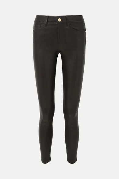 Le High Skinny Leather Pants - Black