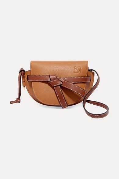 Gate Mini Textured-leather Shoulder Bag - Tan