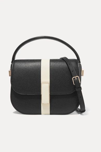 Iside Textured-leather Shoulder Bag - Black