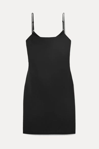Stretch-wool Mini Dress - Black