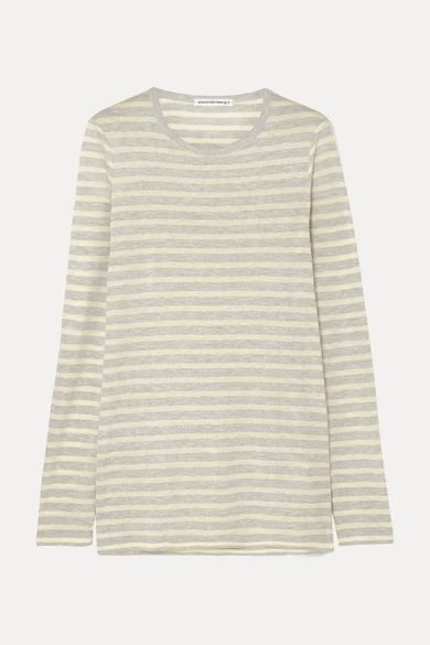 Striped Slub Jersey Top - Chartreuse