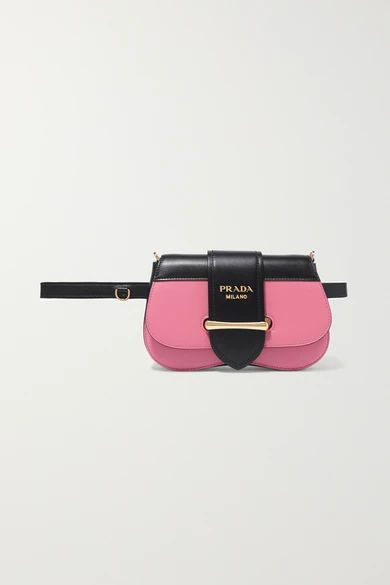 Sidonie Two-tone Leather Belt Bag - Pink