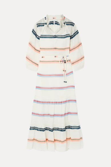 Granada Striped Cotton-voile Maxi Dress - Ivory