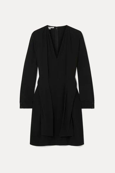 + Net Sustain Tie-detailed Cady Dress - Black