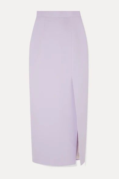 Cotton-twill Midi Skirt - Lilac