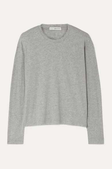 Cotton-jersey Top - Gray