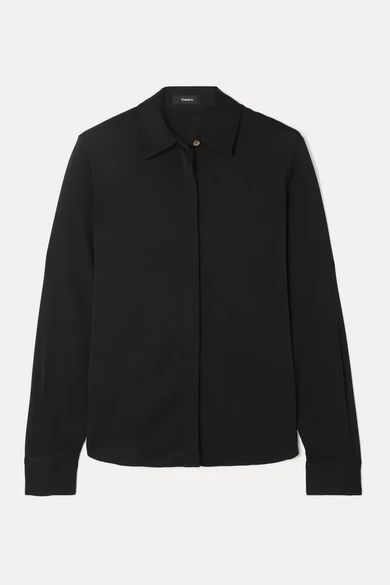 Silk-blend Shirt - Black