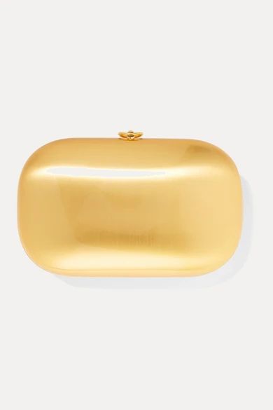 Elina Plus Brushed 18-karat Gold Clutch - One size