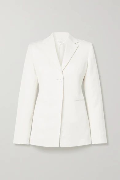 Kiro Silk And Linen-blend Blazer - Ivory