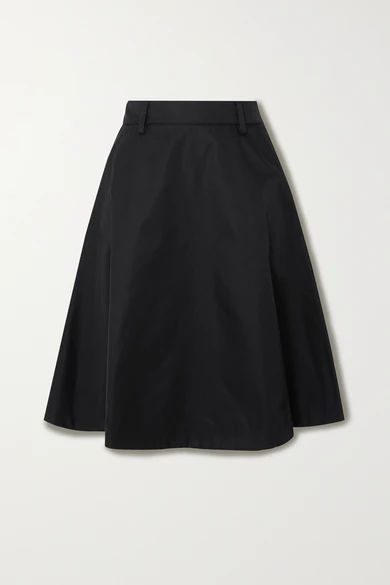 Appliquéd Nylon Skirt - Black